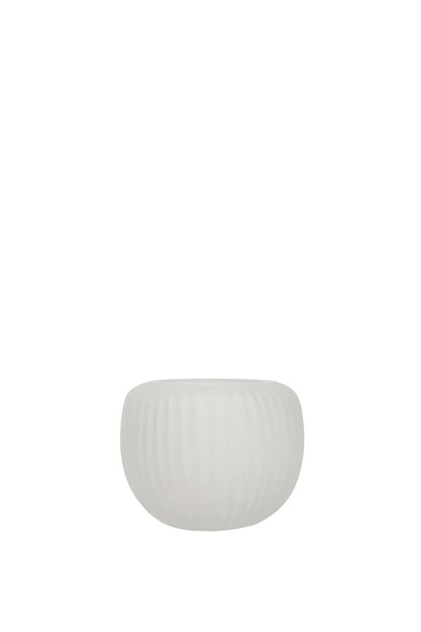 Light & Living Accessories Tealight 11x9 cm OPALINE glass matt white House of Isabella UK
