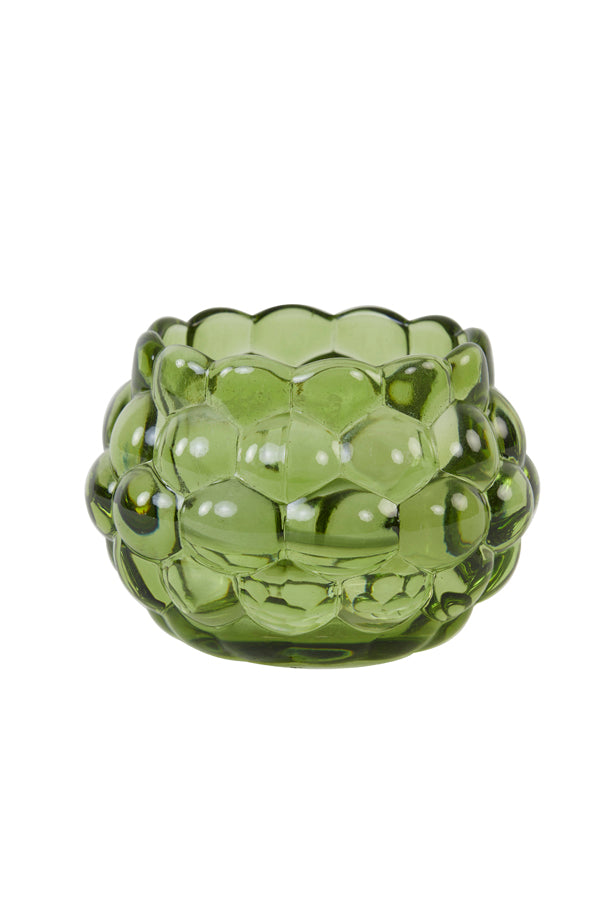 Light & Living Accessories Tealight 12,5x8,5 cm HAVANA glass green House of Isabella UK