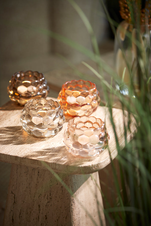Light & Living Accessories Tealight 12,5x8,5 cm HAVANA glass light orange House of Isabella UK