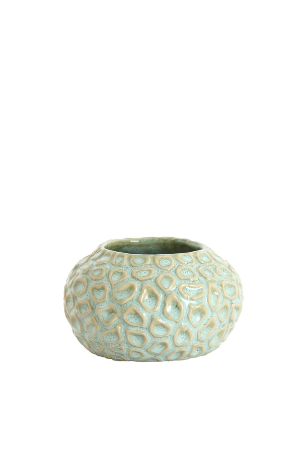 Light & Living Accessories Tealight 12x7,5 cm CAREZZA ceramics light green House of Isabella UK