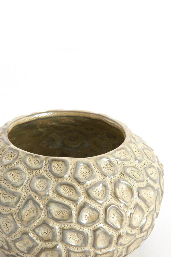 Light & Living Accessories Tealight 12x7,5 cm CAREZZA ceramics taupe House of Isabella UK