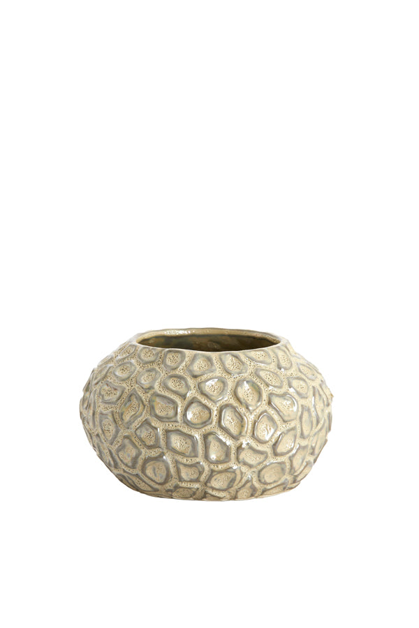 Light & Living Accessories Tealight 12x7,5 cm CAREZZA ceramics taupe House of Isabella UK