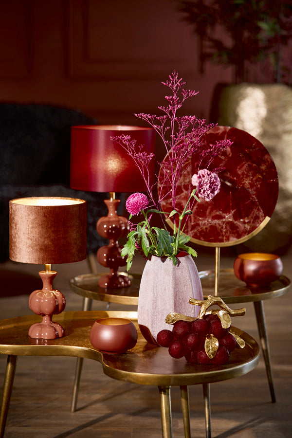 Light & Living Accessories Tealight 12x8 cm RAPALLO matt dark brown+gold House of Isabella UK