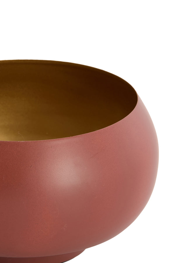 Light & Living Accessories Tealight 12x8 cm RAPALLO matt dark brown+gold House of Isabella UK