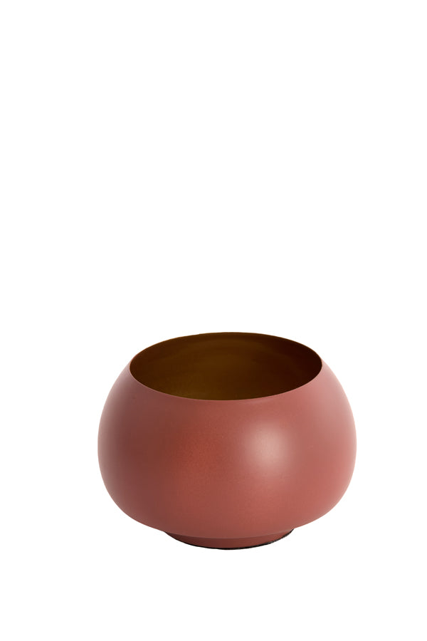 Light & Living Accessories Tealight 12x8 cm RAPALLO matt dark brown+gold House of Isabella UK