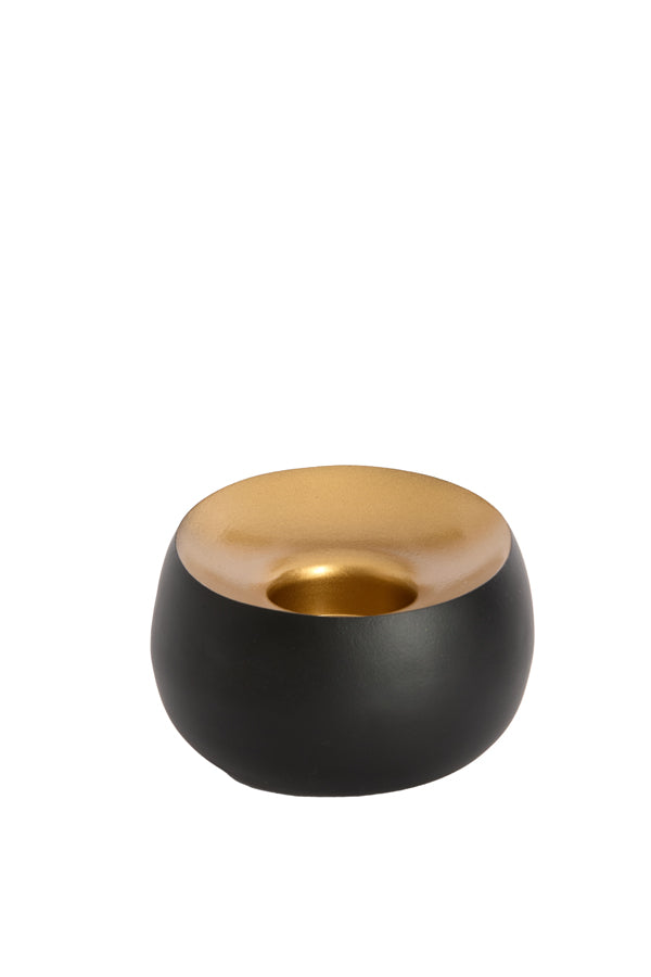 Light & Living Accessories Tealight 12x9 cm VEROLI matt black+gold House of Isabella UK