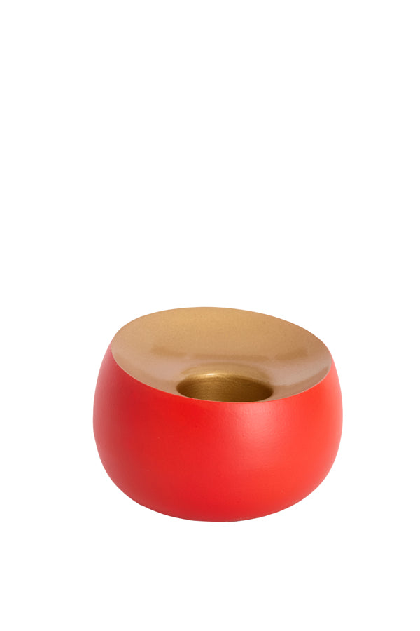 Light & Living Accessories Tealight 12x9 cm VEROLI matt dark coral+gold House of Isabella UK