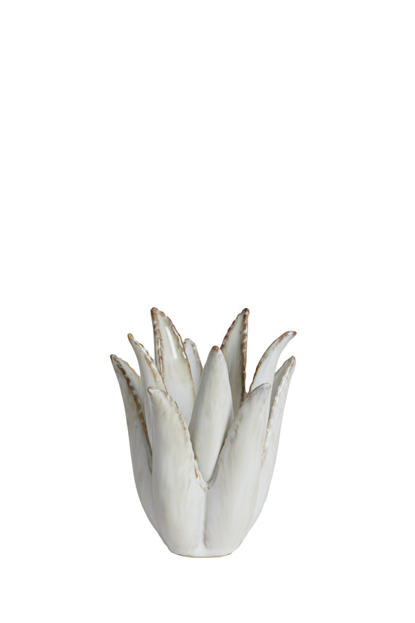 Light & Living Accessories Tealight 13x15 cm CACTUS ceramics cream House of Isabella UK