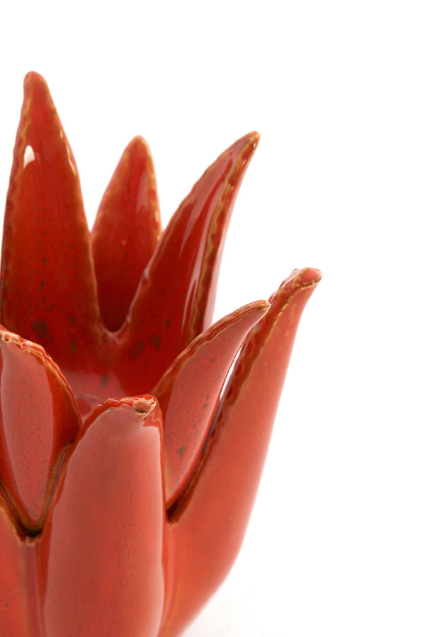 Light & Living Accessories Tealight 13x15 cm CACTUS ceramics orange House of Isabella UK
