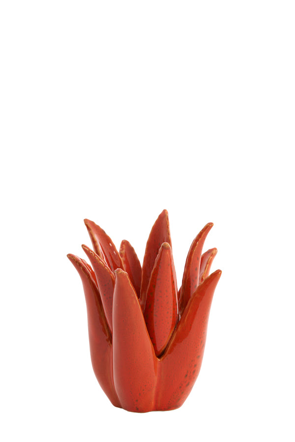 Light & Living Accessories Tealight 13x15 cm CACTUS ceramics orange House of Isabella UK