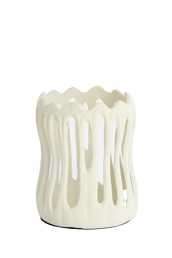 Light & Living Accessories Tealight 13x16 cm TIVOLI matt cream House of Isabella UK