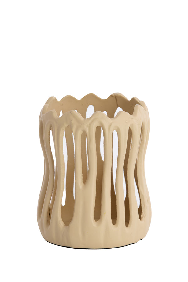Light & Living Accessories Tealight 13x16 cm TIVOLI matt sand House of Isabella UK