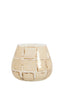 Light & Living Accessories Tealight 14x14 cm KUALA glass clear+sand House of Isabella UK