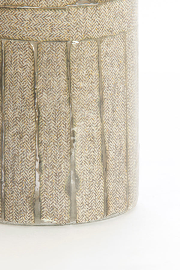 Light & Living Accessories Tealight 14x20 cm BOLJUN glass clear+grey House of Isabella UK