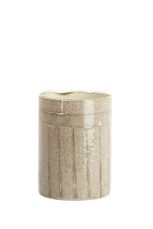 Light & Living Accessories Tealight 14x20 cm BOLJUN glass clear+grey House of Isabella UK
