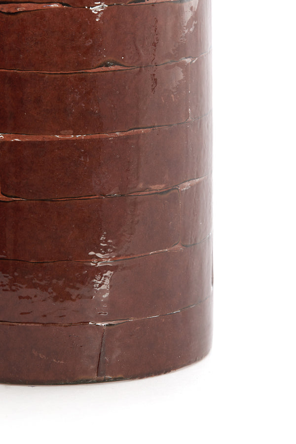 Light & Living Accessories Tealight 14x20 cm DRONERI glass clear+dark brown House of Isabella UK