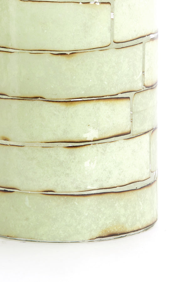Light & Living Accessories Tealight 14x20 cm DRONERI glass clear+mint green House of Isabella UK