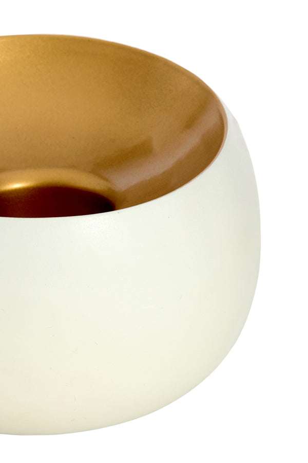 Light & Living Accessories Tealight 15x10 cm VEROLI matt cream+gold House of Isabella UK