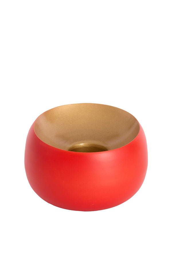 Light & Living Accessories Tealight 15x10 cm VEROLI matt dark coral+gold House of Isabella UK