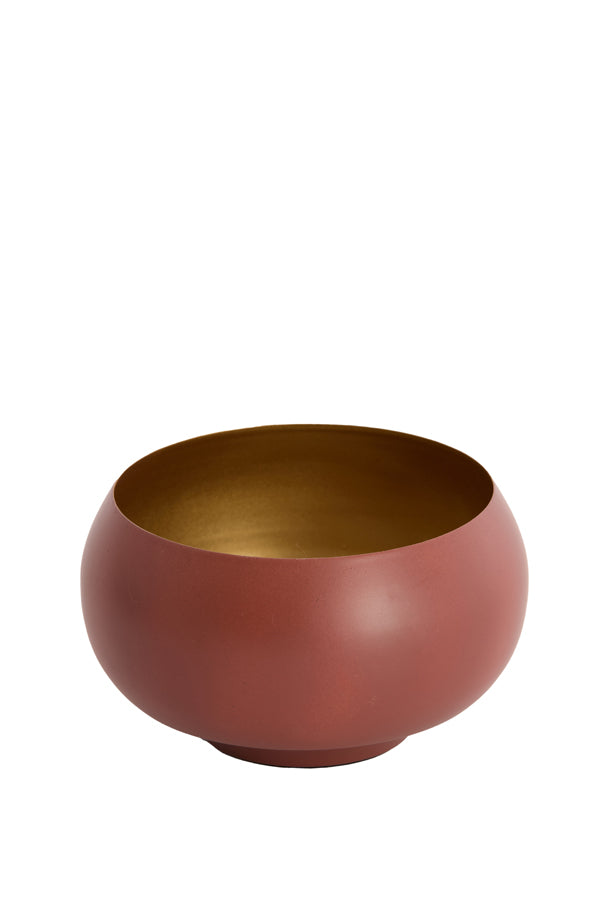 Light & Living Accessories Tealight 15x9 cm RAPALLO matt dark brown+gold House of Isabella UK