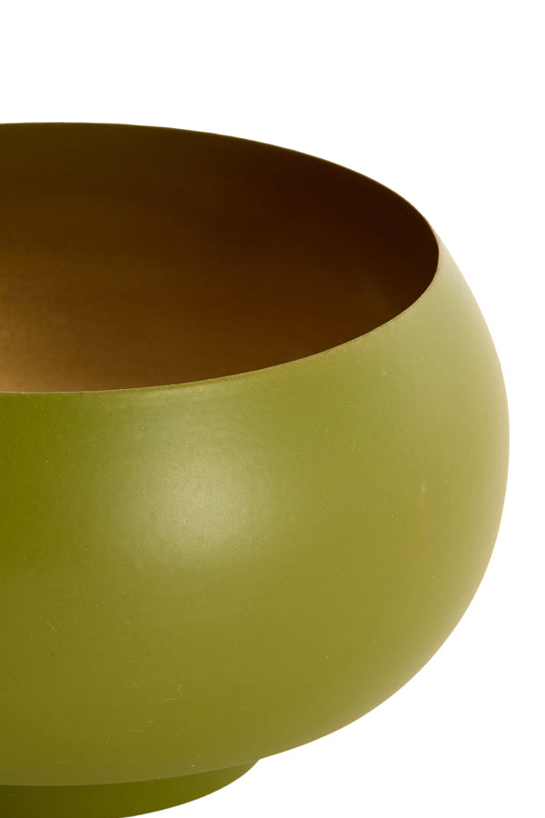 Light & Living Accessories Tealight 15x9 cm RAPALLO matt olive green+gold House of Isabella UK