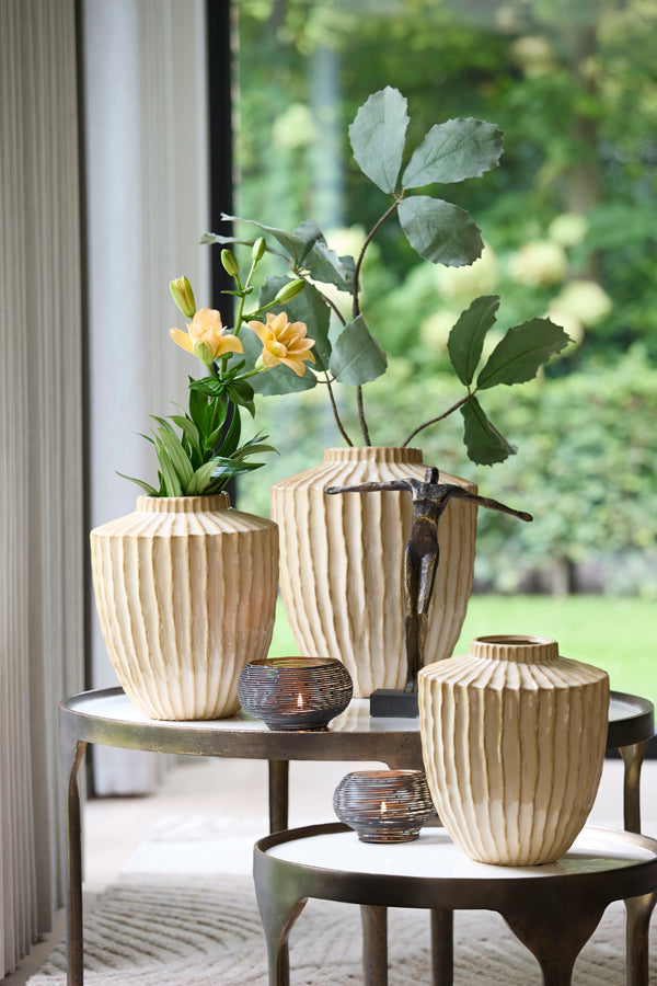 Light & Living Accessories Tealight 15x9 cm URBINO matt black+gold House of Isabella UK