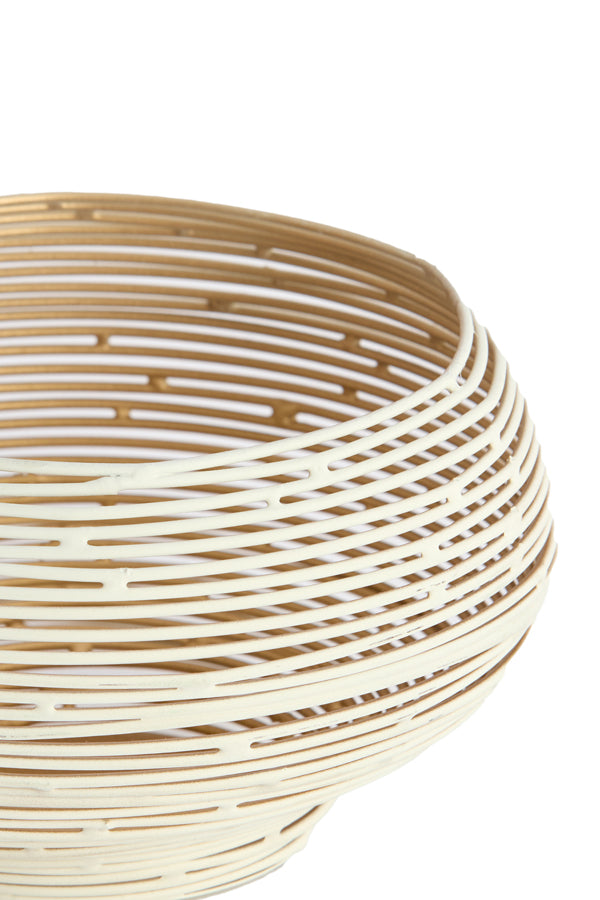 Light & Living Accessories Tealight 15x9 cm URBINO matt cream+gold House of Isabella UK