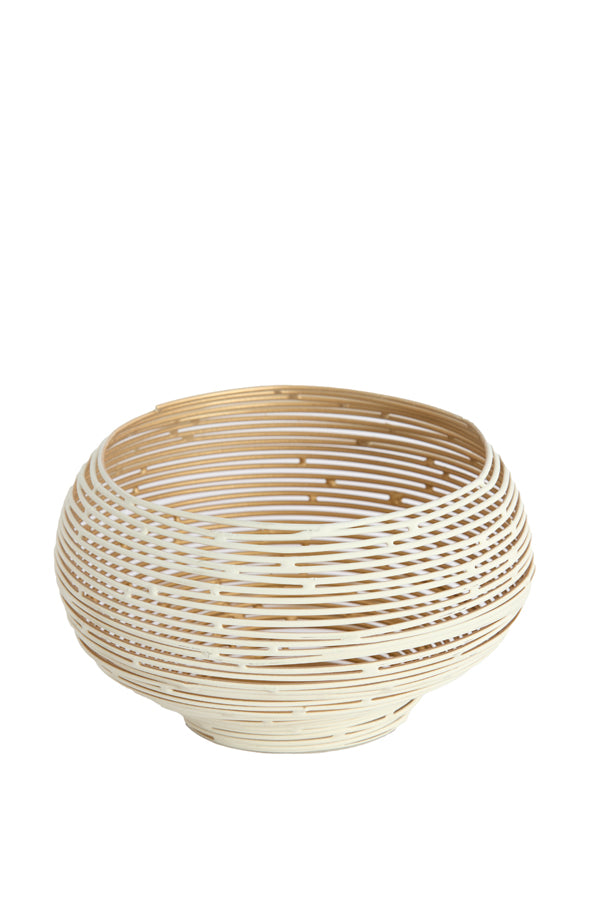 Light & Living Accessories Tealight 15x9 cm URBINO matt cream+gold House of Isabella UK