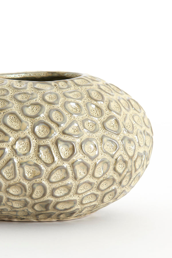 Light & Living Accessories Tealight 16,5x9,5 cm CAREZZA ceramics taupe House of Isabella UK
