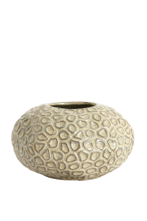 Light & Living Accessories Tealight 16,5x9,5 cm CAREZZA ceramics taupe House of Isabella UK