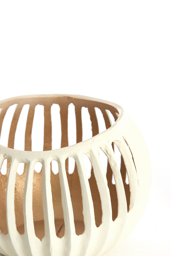Light & Living Accessories Tealight 19x15 cm CHALCO cream+gold House of Isabella UK