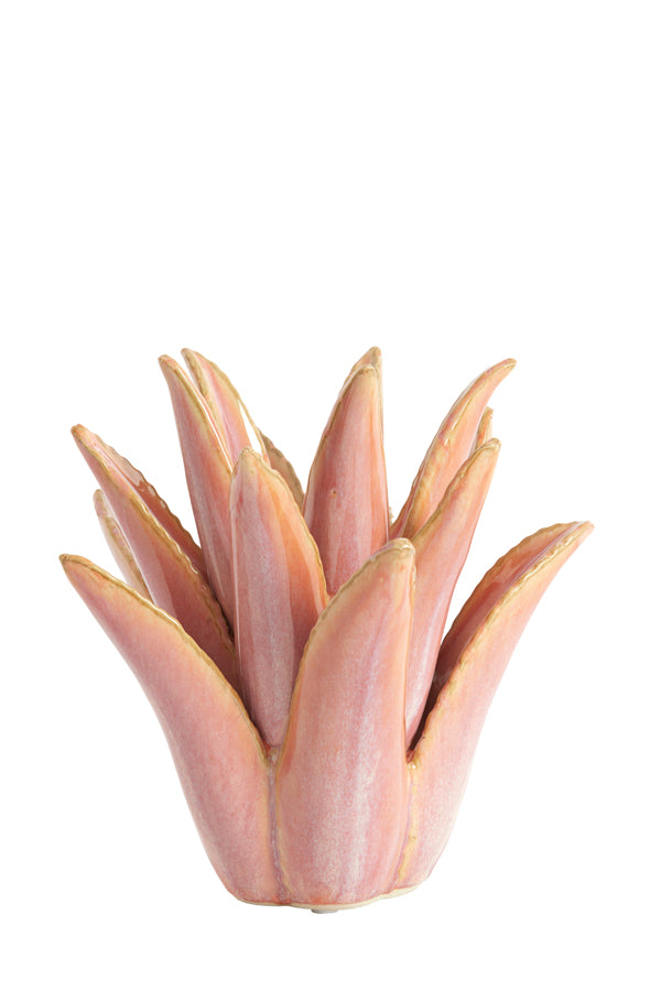 Light & Living Accessories Tealight 21x21 cm CACTUS ceramics coral House of Isabella UK