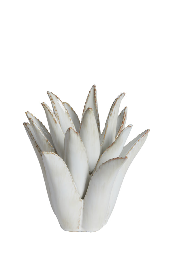 Light & Living Accessories Tealight 21x21 cm CACTUS ceramics cream House of Isabella UK