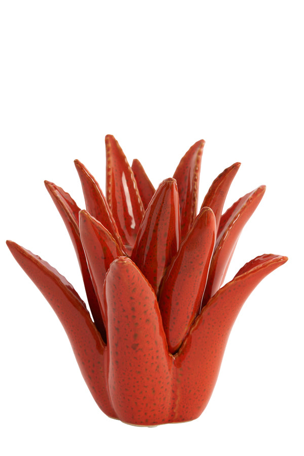 Light & Living Accessories Tealight 21x21 cm CACTUS ceramics orange House of Isabella UK