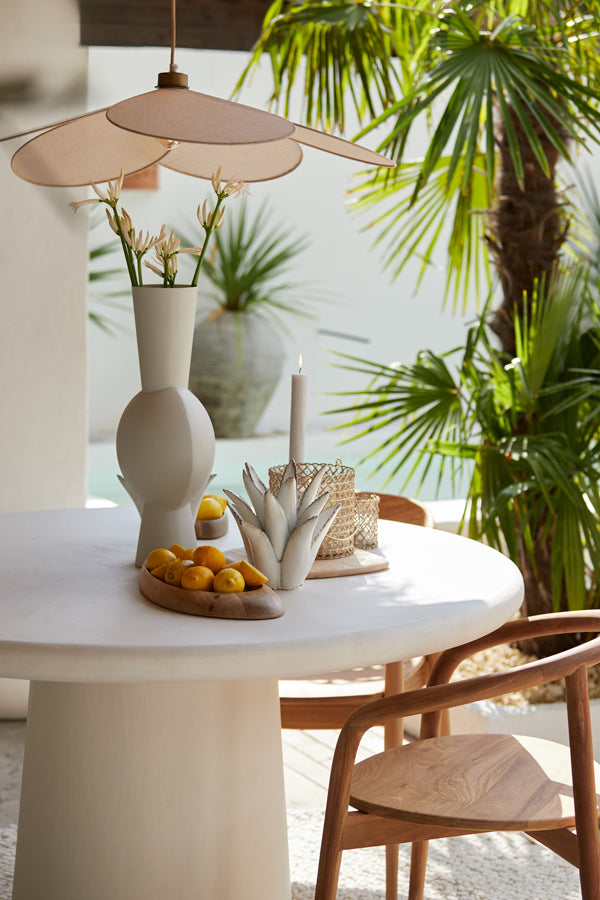 Light & Living Accessories Tealight 24,5x23 cm CACTUS ceramics cream House of Isabella UK