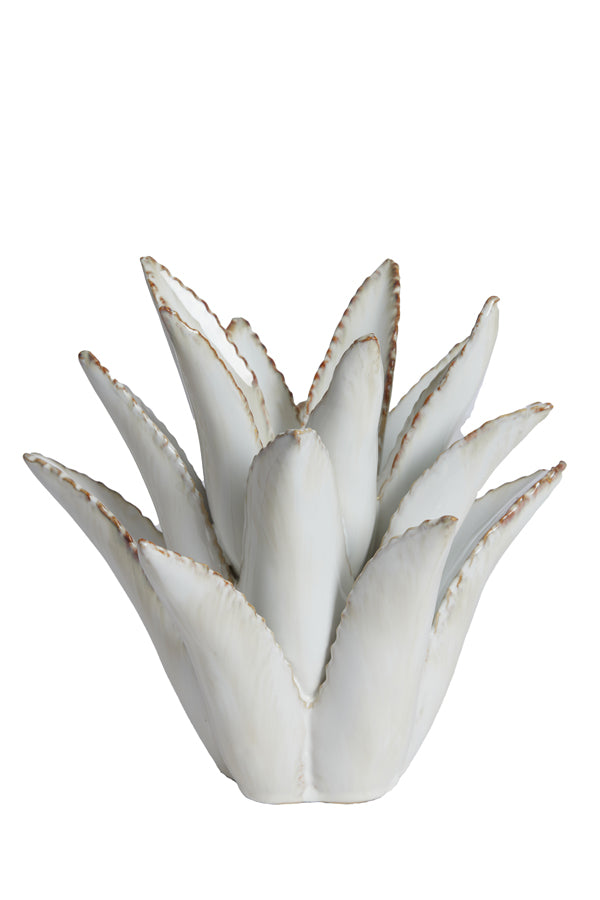 Light & Living Accessories Tealight 24,5x23 cm CACTUS ceramics cream House of Isabella UK