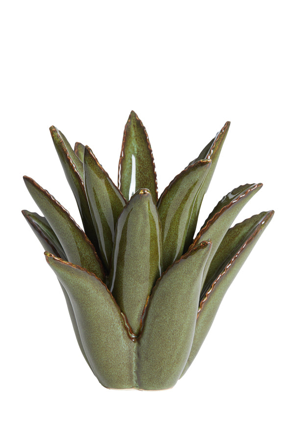 Light & Living Accessories Tealight 24,5x23 cm CACTUS ceramics dark green House of Isabella UK