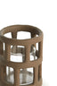 Light & Living Accessories Tealight 8,5x10 cm ALIMOS dark brown+glass House of Isabella UK