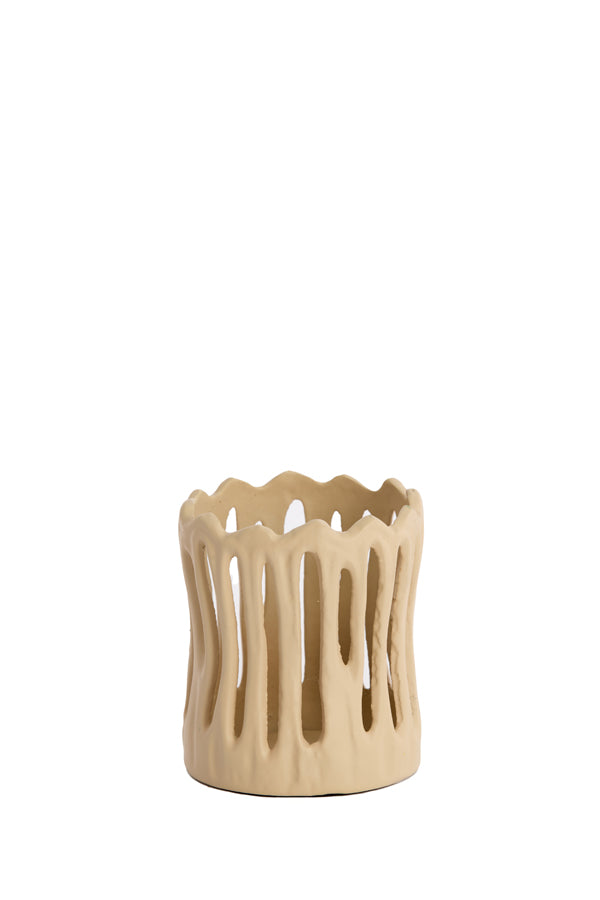 Light & Living Accessories Tealight 8,5x10 cm TIVOLI matt sand House of Isabella UK