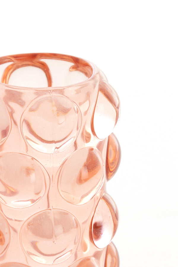 Light & Living Accessories Tealight 8,5x12,5 cm ZADAR glass peach House of Isabella UK