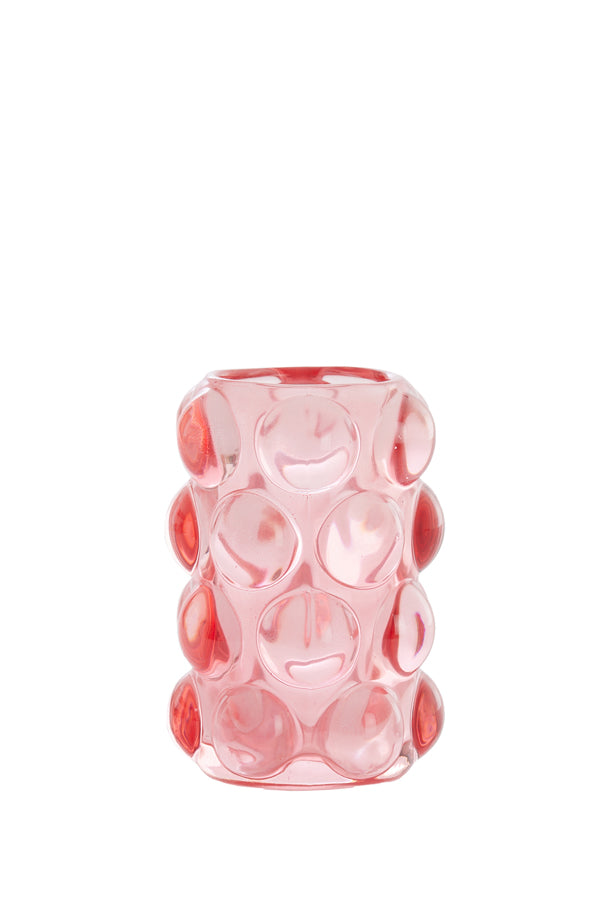 Light & Living Accessories Tealight 8,5x12,5 cm ZADAR glass pink House of Isabella UK