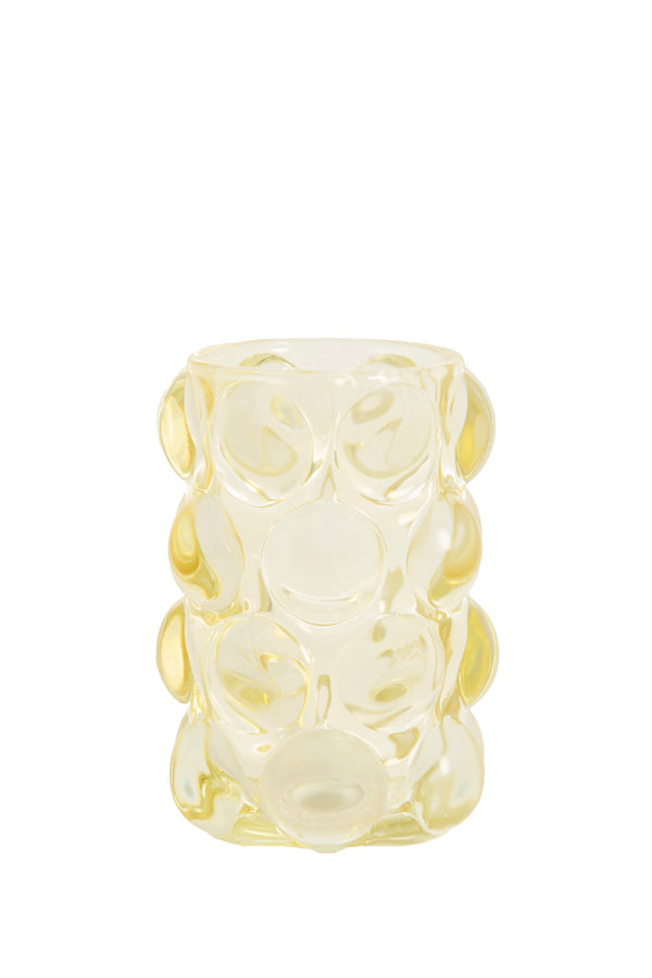 Light & Living Accessories Tealight 8,5x12,5 cm ZADAR glass yellow House of Isabella UK