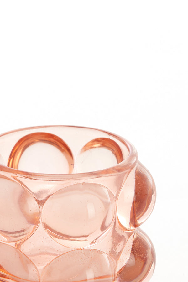 Light & Living Accessories Tealight 8,5x6,5 cm ZADAR glass peach House of Isabella UK