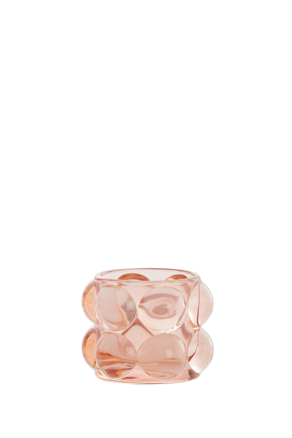 Light & Living Accessories Tealight 8,5x6,5 cm ZADAR glass peach House of Isabella UK