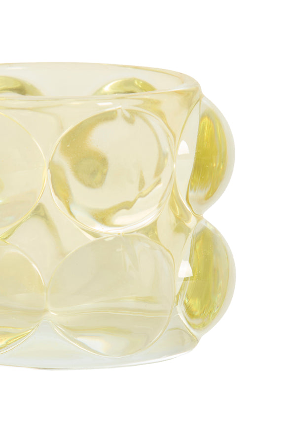 Light & Living Accessories Tealight 8,5x6,5 cm ZADAR glass yellow House of Isabella UK