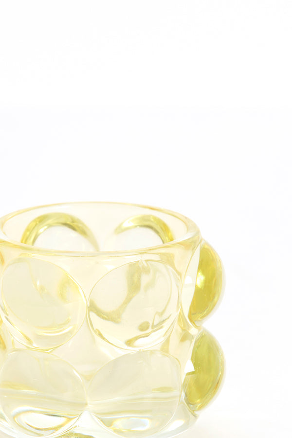 Light & Living Accessories Tealight 8,5x6,5 cm ZADAR glass yellow House of Isabella UK