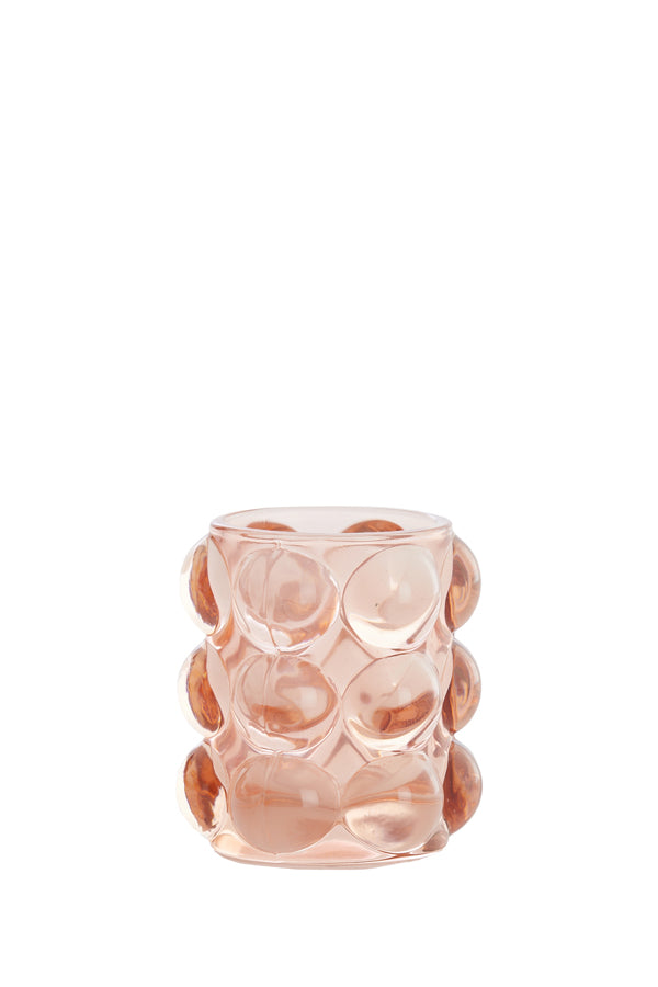 Light & Living Accessories Tealight 8,5x9 cm ZADAR glass peach House of Isabella UK