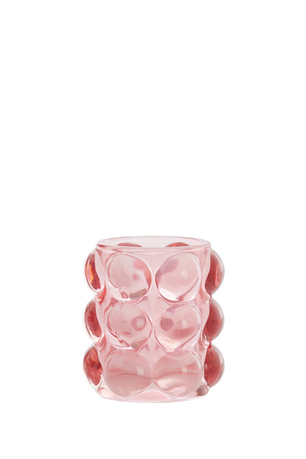 Light & Living Accessories Tealight 8,5x9 cm ZADAR glass pink House of Isabella UK