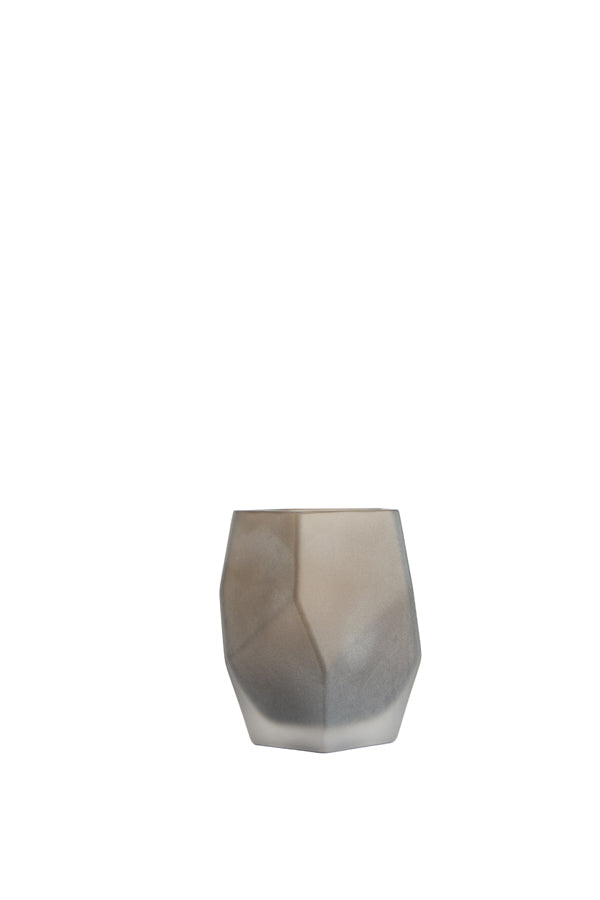 Light & Living Accessories Tealight 8x10 cm NOBLE glass matt dark brown House of Isabella UK