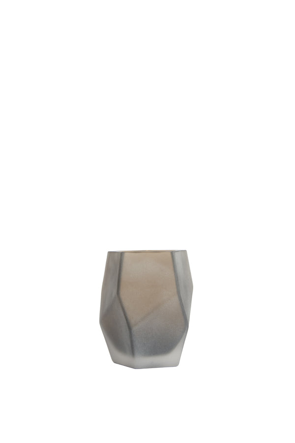 Light & Living Accessories Tealight 8x10 cm NOBLE glass matt dark brown House of Isabella UK